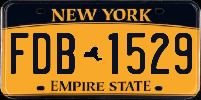 NY license plate FDB1529