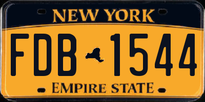 NY license plate FDB1544