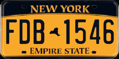 NY license plate FDB1546