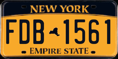 NY license plate FDB1561