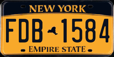NY license plate FDB1584