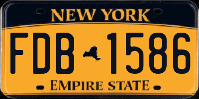 NY license plate FDB1586