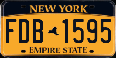 NY license plate FDB1595
