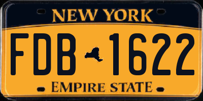NY license plate FDB1622