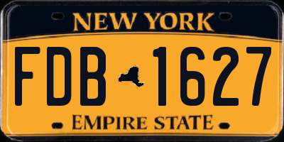 NY license plate FDB1627