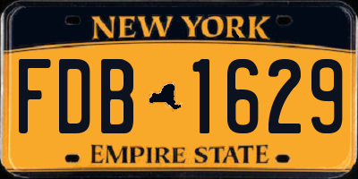 NY license plate FDB1629