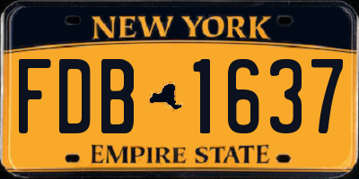 NY license plate FDB1637