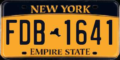 NY license plate FDB1641