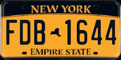 NY license plate FDB1644