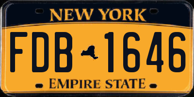 NY license plate FDB1646