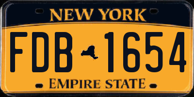 NY license plate FDB1654