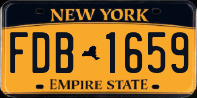 NY license plate FDB1659
