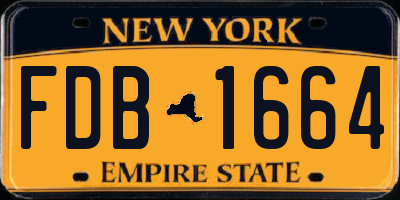 NY license plate FDB1664