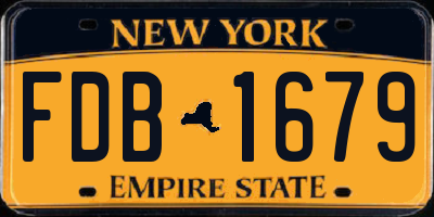NY license plate FDB1679