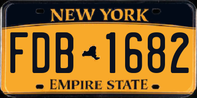 NY license plate FDB1682