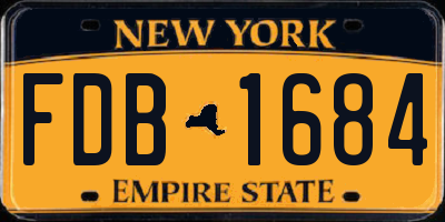 NY license plate FDB1684
