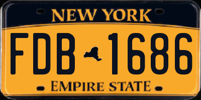 NY license plate FDB1686