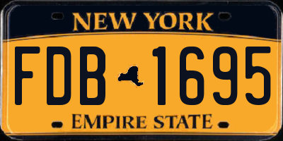 NY license plate FDB1695