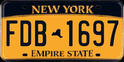 NY license plate FDB1697
