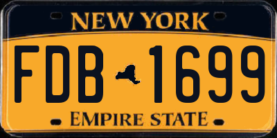 NY license plate FDB1699