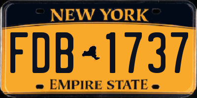 NY license plate FDB1737