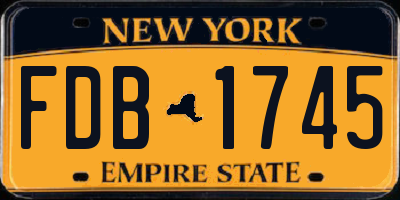 NY license plate FDB1745