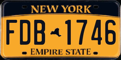 NY license plate FDB1746