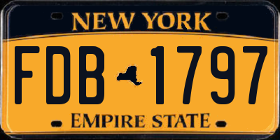 NY license plate FDB1797