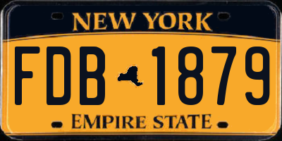 NY license plate FDB1879