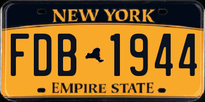 NY license plate FDB1944