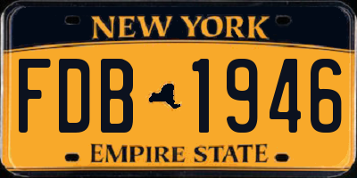 NY license plate FDB1946