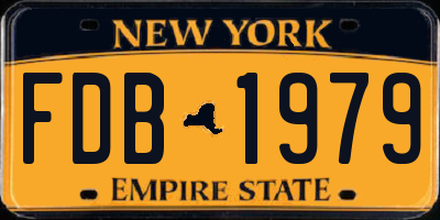 NY license plate FDB1979