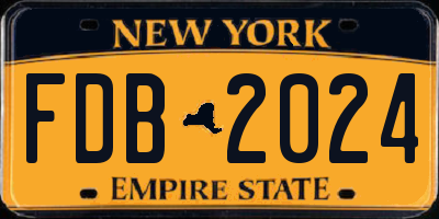 NY license plate FDB2024