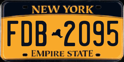 NY license plate FDB2095