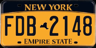 NY license plate FDB2148