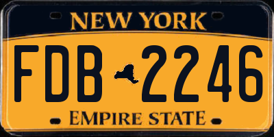 NY license plate FDB2246