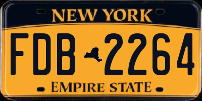 NY license plate FDB2264