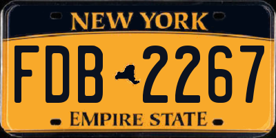 NY license plate FDB2267