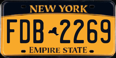 NY license plate FDB2269