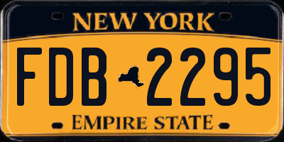 NY license plate FDB2295