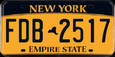 NY license plate FDB2517