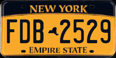 NY license plate FDB2529