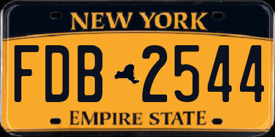 NY license plate FDB2544