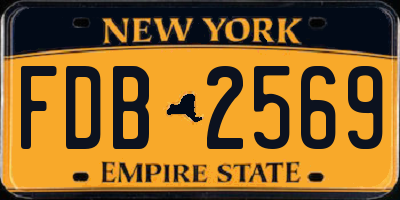 NY license plate FDB2569