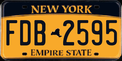 NY license plate FDB2595