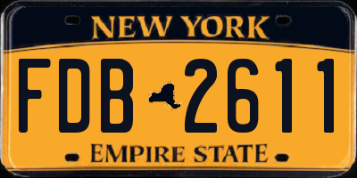 NY license plate FDB2611