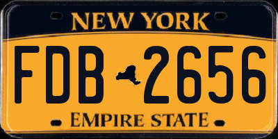 NY license plate FDB2656