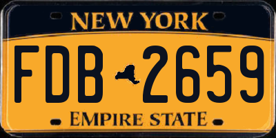 NY license plate FDB2659