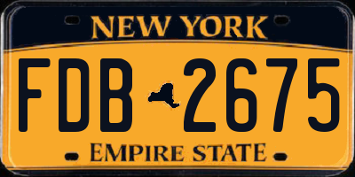 NY license plate FDB2675