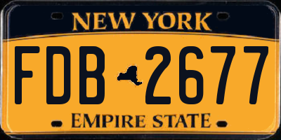 NY license plate FDB2677